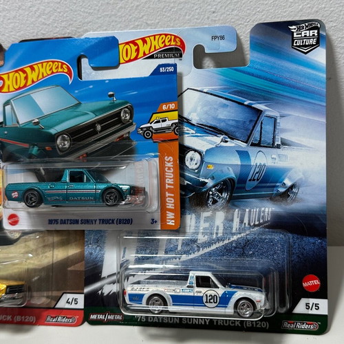 Datsun Sunny Truck B120 set of 3 new Hot Wheels