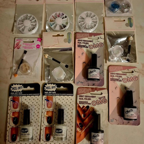 Manicure and pedicure items new in sealed packages