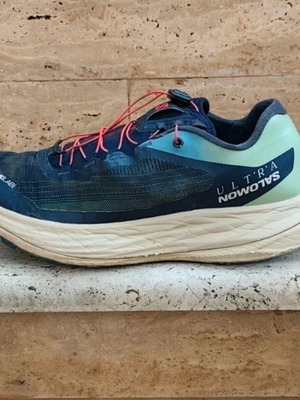 Salomon SLab Ultra αθλητικά μεταχειρισμένα, μέγεθος 43.5, μαύρο και μπεζ