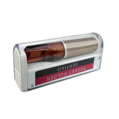 Sertiko pipe for regular 8mm cigarette metal bronze new