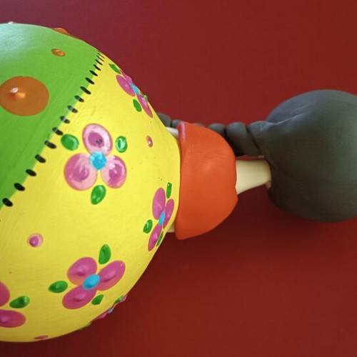 Water Gourd Doll handpainted Terra Brasil