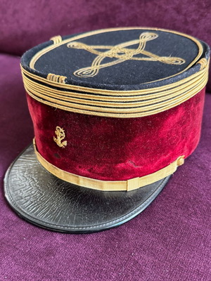 French Colonial Marine Corps Kepi hat used, Indochina 1946, medical officer