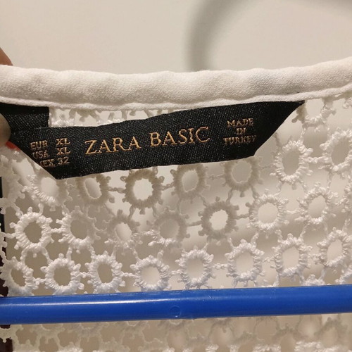 Zara sleeveless summer blouse white like new, size XL