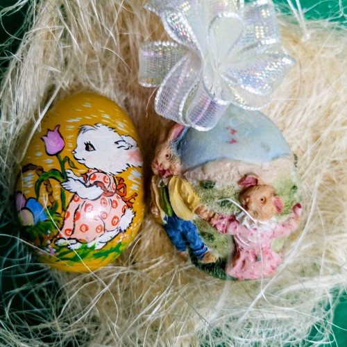 Easter Decoration Set like new, handmade eggs and butterfly