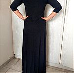  Μαύρο Μακρύ φόρεμα Monaco Princess - One size
