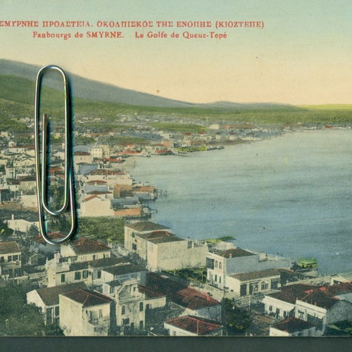 Old Smyrna postcard The Gulf of Enopis used, 1900s decade