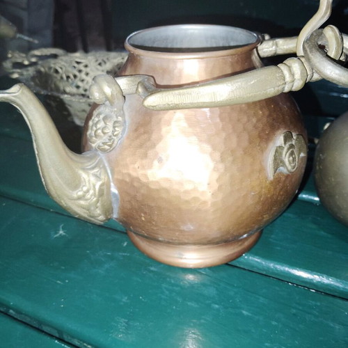 Copper brass teapot from Czechoslovakia 17 cm, like new