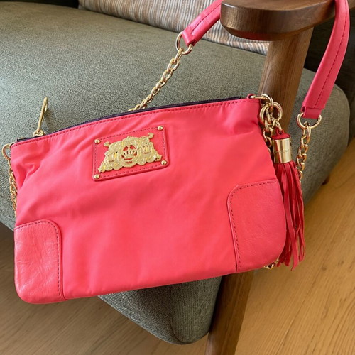 Juicy Couture vintage crossbody bag with gold details, like new, pink