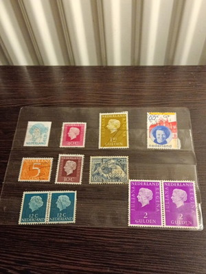 Dutch stamps used, collection of 11 pieces