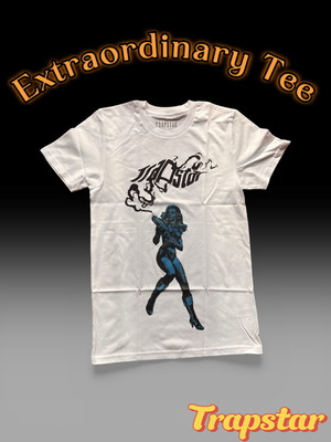 Trapstar Extraordinary Tee καινούργιο, μέγεθος XS-S, άσπρο και μπλε