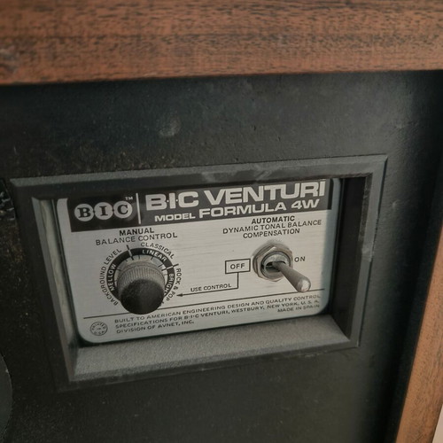 Bic Venturi Formula 4 speakers used, pair