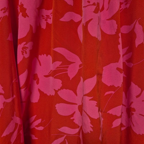 Maxi summer skirt like new, two-tone red-fuchsia, S/M