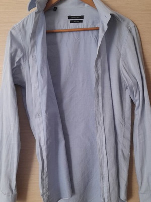 Berto Lucci slim fit shirt like new, turquoise with light pattern