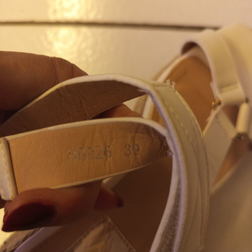 Women's white platform sandals size 39 new