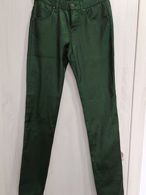 Fornarina pants like new, green with gold thread, size M