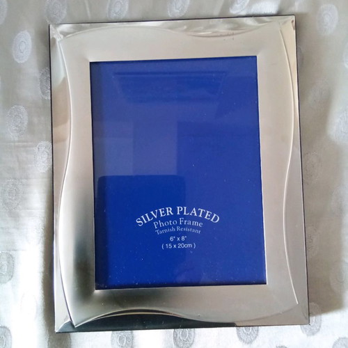 Silver photo frames used, set of 3 pieces