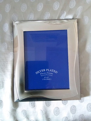 Silver photo frames used, set of 3 pieces