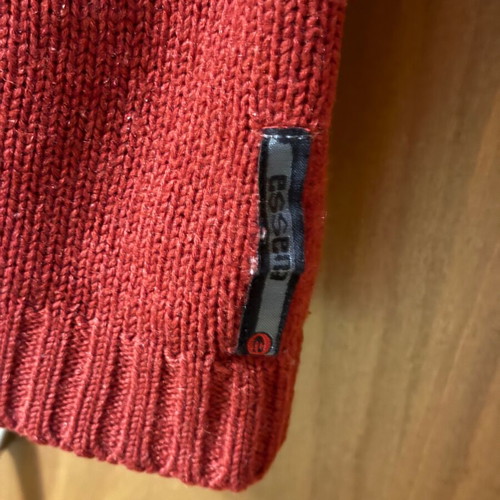 Red pullover with neck zipper like new