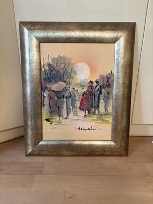 Painting by F. Mouratidou with beautiful frame, new