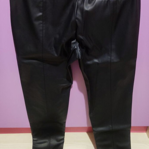 Desigual faux leather pants medium new black slim-fit