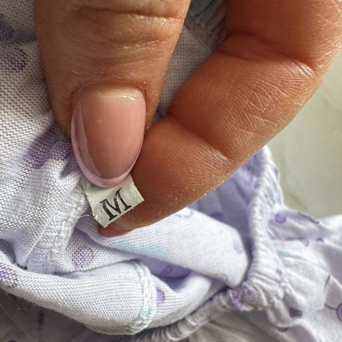 Pajama set, white and purple