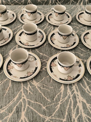 Coffee cup set of 12 with matching saucers new