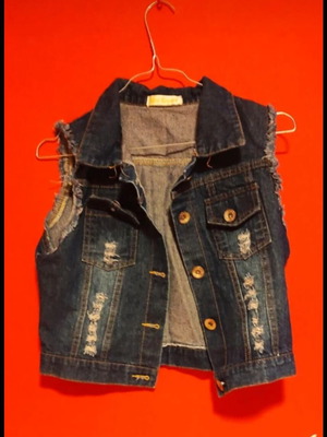 Women's denim vest like new, blue, size S