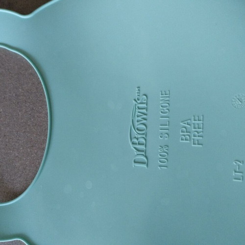 Dr Brown's baby bib with food catcher