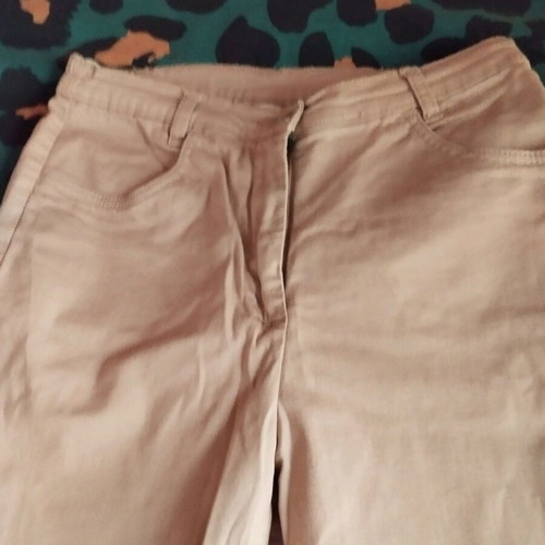 Activewear straight-leg pants 100% cotton, like new, beige