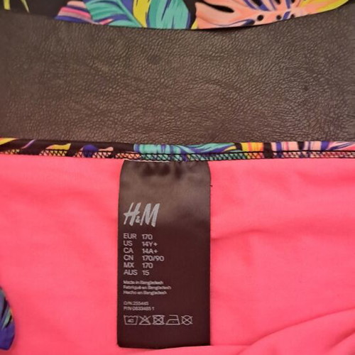 H&M Bikini like new, colorful, adjustable straps, size 14+
