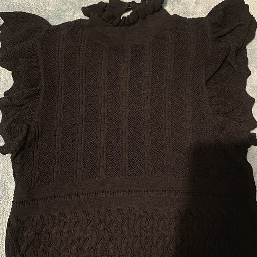 Zara see through top like new, black, size M