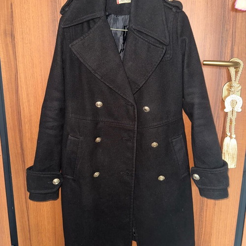 Black military style coat like new, elegant and warm