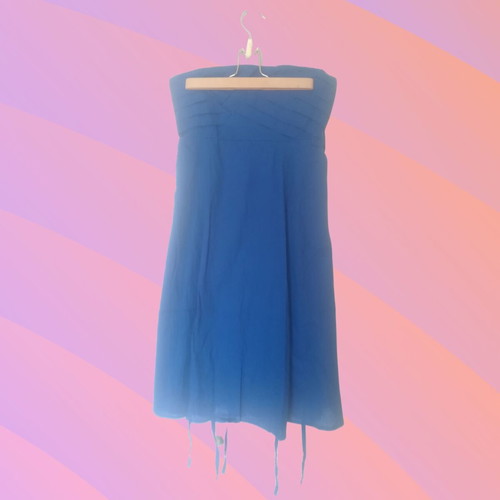 ASOS Blue Strapless Dress like new, size S 36