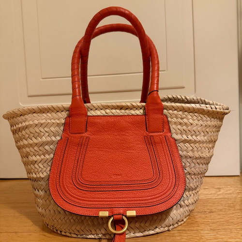 Chloe Raffia basket bag