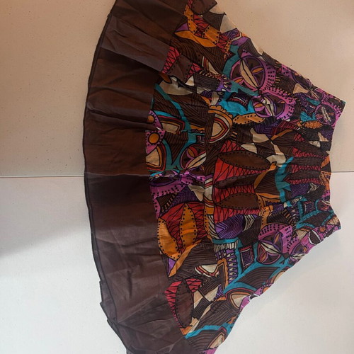 Carabatti Y2K skirt with multicolored geometric pattern, size S, new