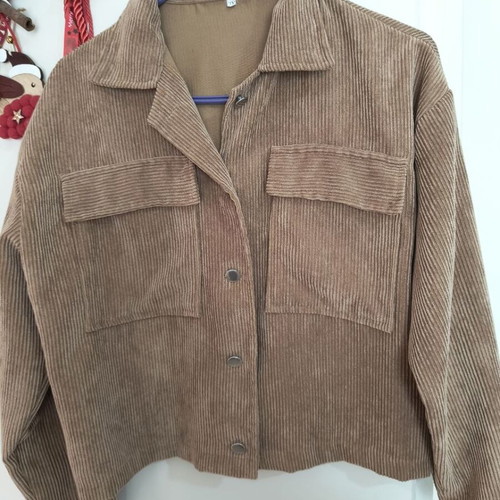 Velvet corduroy jacket like new, brown, size L/XL short