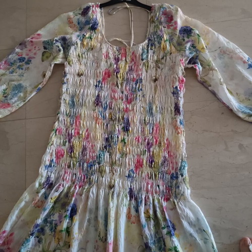 Dress used, XL size, colorful floral design, feminine style