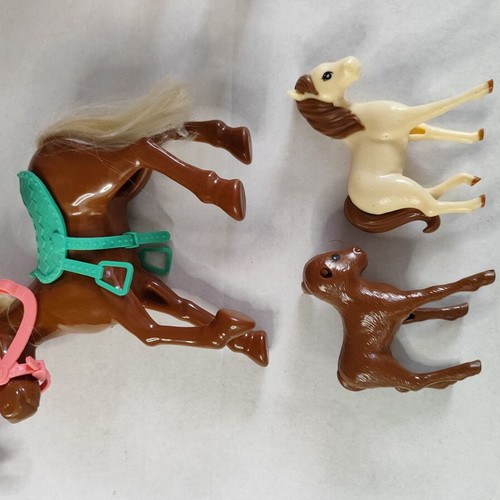 Barbie toys used, dolls, dollhouse, car, parts set