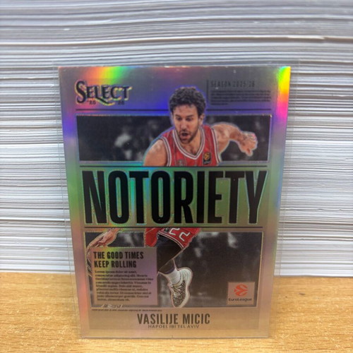 Vasilije Micic 2025-26 Select Euroleague Silver Notoriety card new