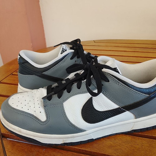 Nike Dunk Low sneakers used, size 43, tricolor white black grey