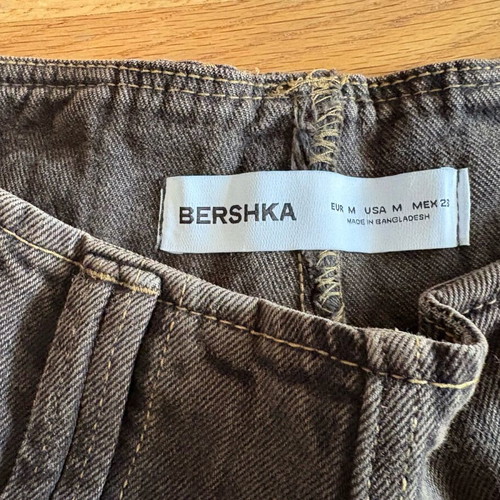 Bershka denim skirt like new, brown, size M 38 10