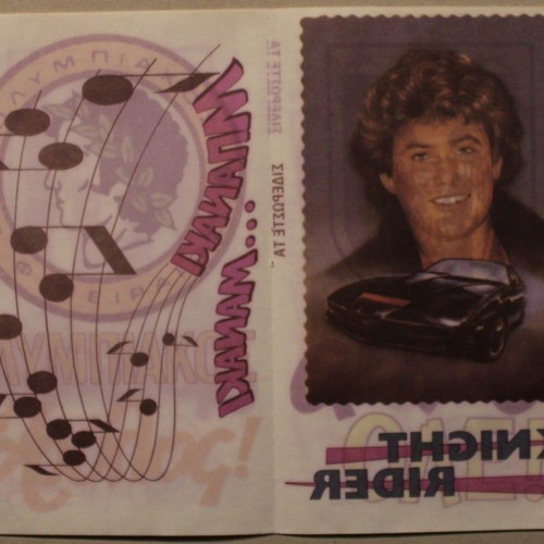 Knight Rider iron-on patch 80s like new, Greek magazine insert
