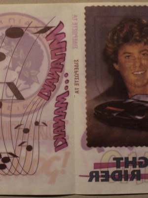 Knight Rider iron-on patch 80s like new, Greek magazine insert