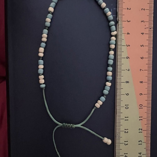 Adjustable anklet 20cm like new, blue and turquoise