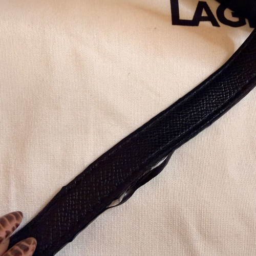 Karl Lagerfeld black backpack used with dust bag