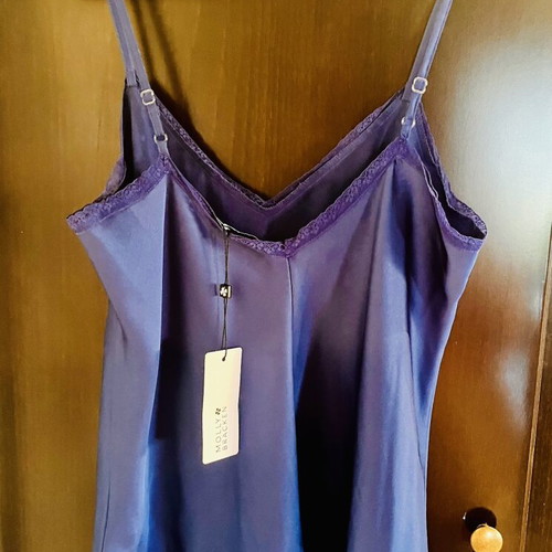 Molly Bracken Ladies Woven Camisole new, cobalt blue, size large