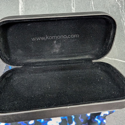 Komono sunglasses case new black with card and cloth