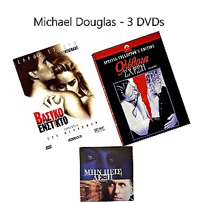 Μάικλ Ντάγκλας - Πακέτο 3 ταινίες DVD [Βασικό Ένστικτο - Ολέθρια Σχέση - Μην πεις λέξη]