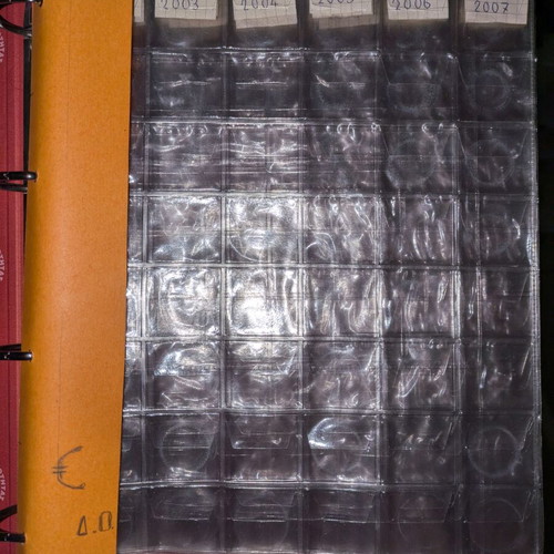 Folder for coin and banknote collection like new with 16 sleeves