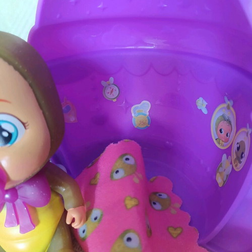 Mini Cry Babies used with heart-decorated house
